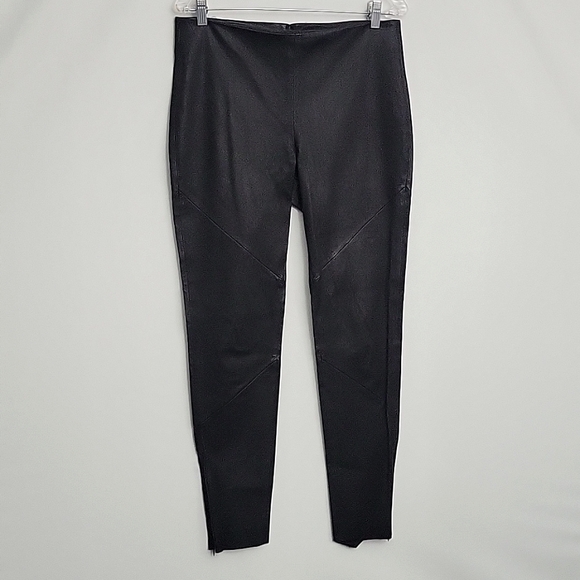 Rag & Bone $999 Lambskin Leather Leggings Size 10 Black EUC